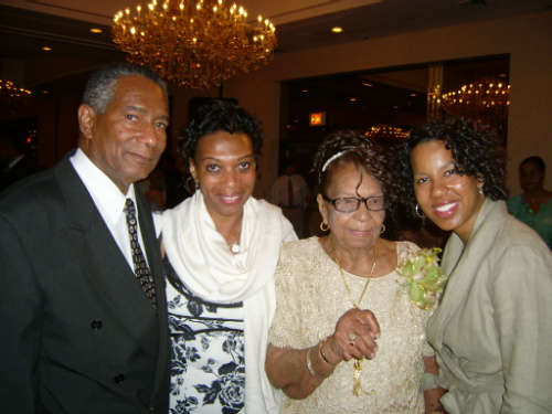 aunt Rose with her son, great niece, and great-great niece