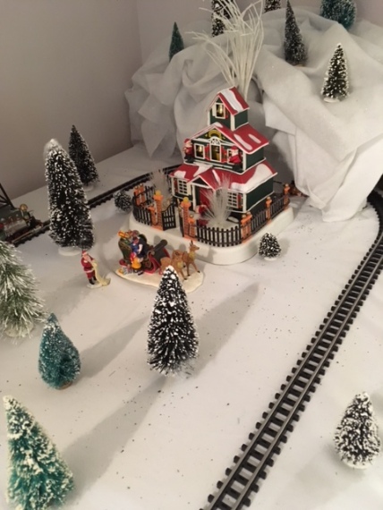 Blog Photo - BOAA Christmas village red house and track